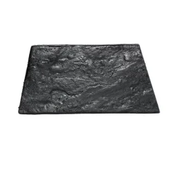 Bordure plate hexagonale en béton noir ciré Hairie Grandon - 23/30 x 15 cm