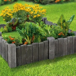 Bordurette haute en béton coulé anthracite aspect schiste Hairie Grandon - 50 x 2,8 x 26 cm