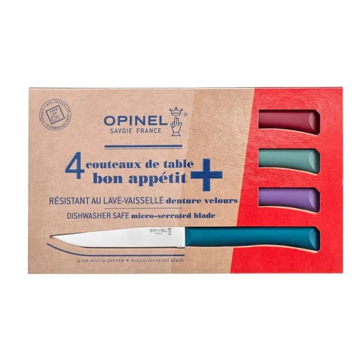 Boîte de 4 couteaux de table coloris multicolore en plastique et inox Opinel - 257 x 54 x 15 cm
