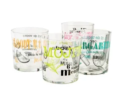 Boîte de 4 verres à cocktail coloris multicolore en verre - 34,5 cl