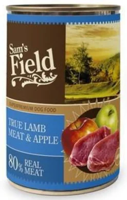 Boîte de pâtée pour chien à l'agneau et aux pommes - Sam's Field 400 g