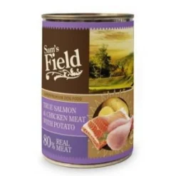 Boîte de pâtée pour chien au saumon et au poulet Sam's Field - 400 g