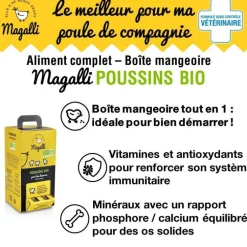 Boîte mangeoire Bio pour poussins Magalli 1,5 kg