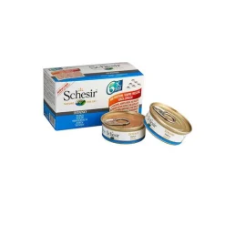 Boîte pour chat Schesir Thon + bouillon 6 x 50 g
