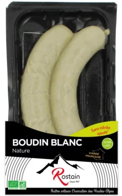 Boudin blanc nature bio x 2 Rostain - 200 g