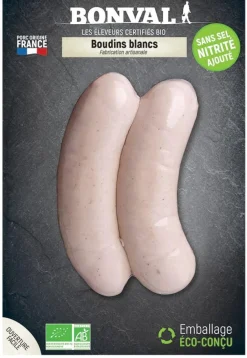 Boudins blancs nature bio Bonval x 2 – 200 g