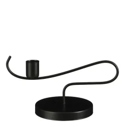 Bougeoir en métal noir Pyke - Ø 10 x H 10 cm