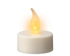 Bougie chauffe-plat à LED en plastique blanc - Ø 3,8 x H 4,6 cm