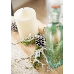 Bougie cierge beige en cire Ø 10 x 15 cm