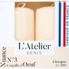 Bougie cylindrique ivoire L’Atelier de Denis - Le pack de 2