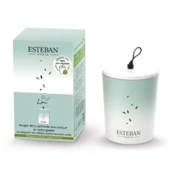 Bougie déco parfumée et rechargeable Pur Lin Esteban - 180 g