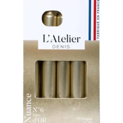 Bougie de ménage 17 cm or L’Atelier de Denis - Le pack de 4