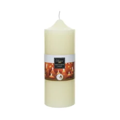 Bougie en cire ivoire H 20 x Ø 7,5 cm