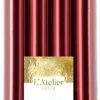 Bougie flambeau de ménage coloris rouge métal 18 cm L’Atelier Denis – Les 8 pièces