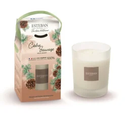 Bougie initiale parfumée Esteban senteur Cèdre sauvage - 180 g