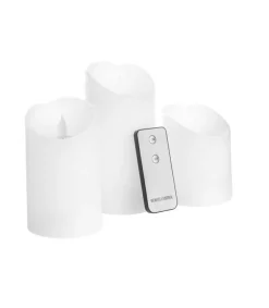 Bougie oscillante blanc à LED blanc chaud x 3