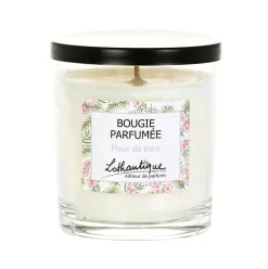 Bougie parfumée blanche en pot de verre Lothantique Fleur de Tiaré - 160 g