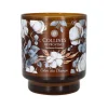 Bougie parfumée en verre décoré senteur Coton des Champs Collines de Provence – 220 g
