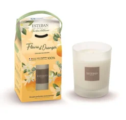 Bougie parfumée initiale Esteban senteur Fleur d’oranger - 180 g