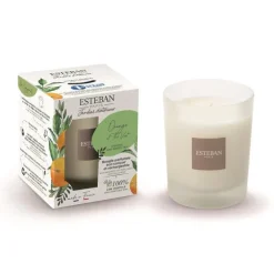 Bougie parfumée rechargeable Orange et Thé vert Esteban - 180 g