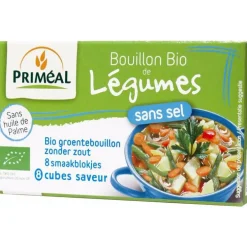 Bouillon de légumes sans sel en cube - 72 gr
