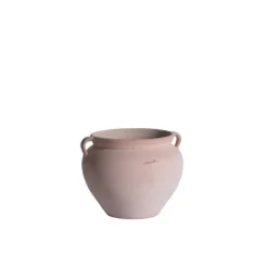 Boule 2 anses en terre claire H 22 x Ø 24 cm