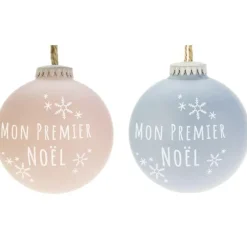 Boule à paillettes en bioplastique Mon premier Noël - Ø 6,5 cm