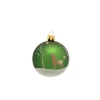 Boule décorative coloris vert en verre tradi - Ø 7 cm