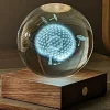 Boule en cristal et verre design Dandelion - Ø 8 x H 12 cm