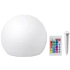 Boule flottante solaire en plastique blanc MultiBright SolarFloat Outside Living Industries - Ø 30 x H 28 cm