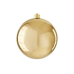Boule XXL incassable en plastique recyclé doré brillant - Ø 20 cm