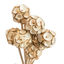 Bouquet de 8 fleurs artifcielles crêpe coloris blanc - Ø 4 cm