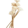 Bouquet de 8 fleurs artificielles Zinia coloris blanc - Ø 4 cm