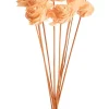 Bouquet de 8 roses artificielles beauty coloris beige - Ø 6 cm x 40 cm