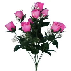 Bouquet de boutons de rose artificiels x 9