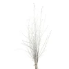 Bouquet de branches de bouleau pailletées blanc pour décoration de Noël - 50/70 cm