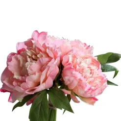 Bouquet de fleurs artificielles Pivoine roses 3 – 26 cm