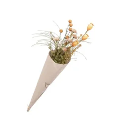 Bouquet de fleurs sèches artificielles coloris assortis H 60 x Ø 14 cm
