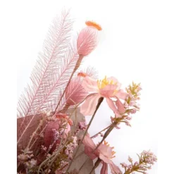 Bouquet de fleurs sèches artificielles coloris assortis H 60 x Ø 14 cm