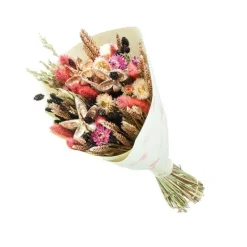 Bouquet de fleurs séchées Naturalys Prestige doré Noël – 50 cm