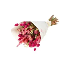 Bouquet de fleurs séchées Trendy Pink coloris rose - H 50 cm