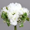 Bouquet de pivoines blanches artificielles - 20 cm