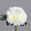 Bouquet de pivoines crème artificielles - 28 cm