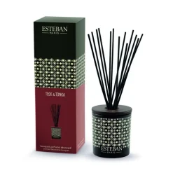 Bouquet parfumé déco et sa recharge Teck et Tonka Esteban - 100 ml