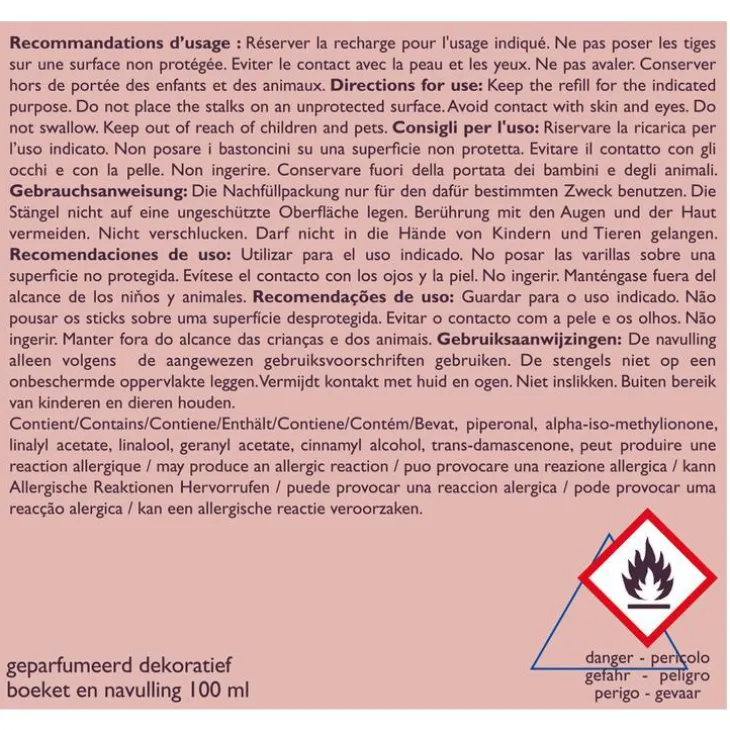 Bouquet parfumé déco et sa recharge Iris cachemire Esteban - 100 ml