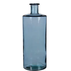 Bouteille en verre bleu Guan - Ø 15 x H 40 cm