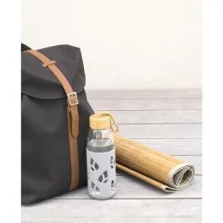 Bouteille en verre et silicone nomade 55 cl coloris gris H 21 x Ø 7 cm