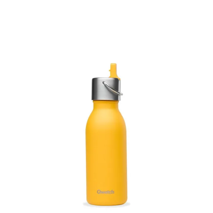 Bouteille isotherme Kids Matt en inox coloris jaune Qwetch - 350 ml