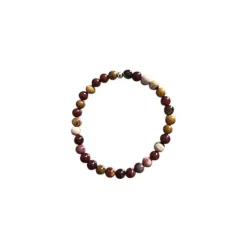 Bracelet jaspe mokaïte 6mm