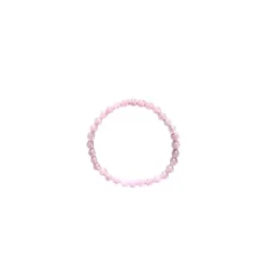Bracelet quartz rose pour enfant 4mm
